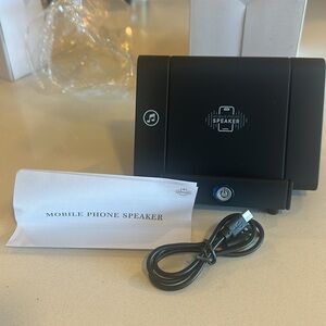 Mobile Device Portable Black Speaker - Induction Amp Technology